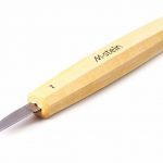 Flat woodcarving knife M-stein - blade shape N2