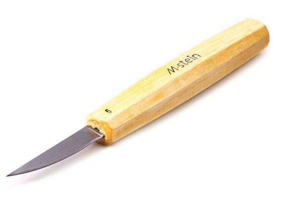 Flat woodcarving knife M-stein - blade shape N6